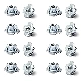 Tayffency 100 Pack 1/4""-20 T-Nuts, Zinc Plated