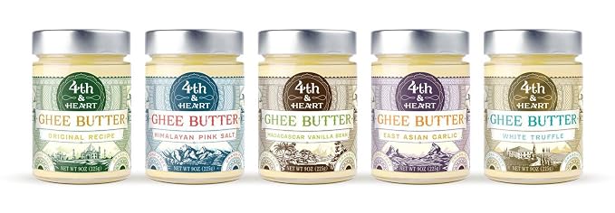 4Th & Heart 100% Grass-Fed Ghee Butter Gift Set, 5 Count (853104007150)