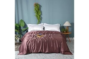 ZIMASILK 100% Mulberry Silk Duvet Cover,Both Sides 19 Momme Nature Silk Bedding Cover with Zipper Closure,Comfy &Soft,1 pc Duvet Cover Only(Gray Purple,King:104"x92")