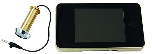title=Electraline 59226 Spioncino Digitale per Porta d'Ingresso, Schermo LCD 3.5", Oro