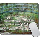 Amcove Decorative Mouse Pad Art Print Painting Monet Footbridge Rectangle Non-Slip Rubber Mousepad Gaming Mouse Pad