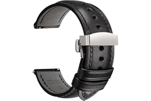 REZERO Leather Watch Bands, Handmade Quick Release Watch Straps, Luxury Full-Grain Vegetable-Tanned Leather Watch Bracelets, Sturdy & Wear-Resistant, Watch Band Replacements for Men 19/20/21/22/24mm