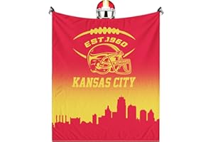 xtvzimke Kansas Blanket, Gifts for Men Women Sports Lovers Throw Blankets, Lightweight Flannel Team Color Blanket for Sofa Bed Decor Fan, 60" X 50"