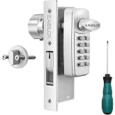 100% Keyless Keypad Storefront Lock &ndash; DIY Replace Adams Rite Commercial Mortise, No Drilling Needed, Aluminium Swing Deadbolt for Glass Door (Silver, Hook Bolt 1-1/8")