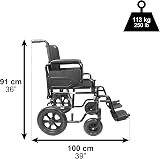 PEPE Mobility Lightweight Folding Wheelchair Adults Steel Frame view 3