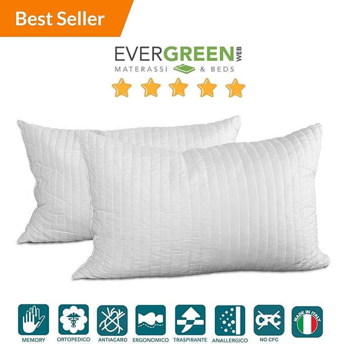 EvergreenWeb - Colchón Memory Foam Alto 20 cm con Almohadas Cama ...