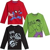 Marvel Avengers 3 Pack Long Sleeve T-Shirts Toddler to Little Kid