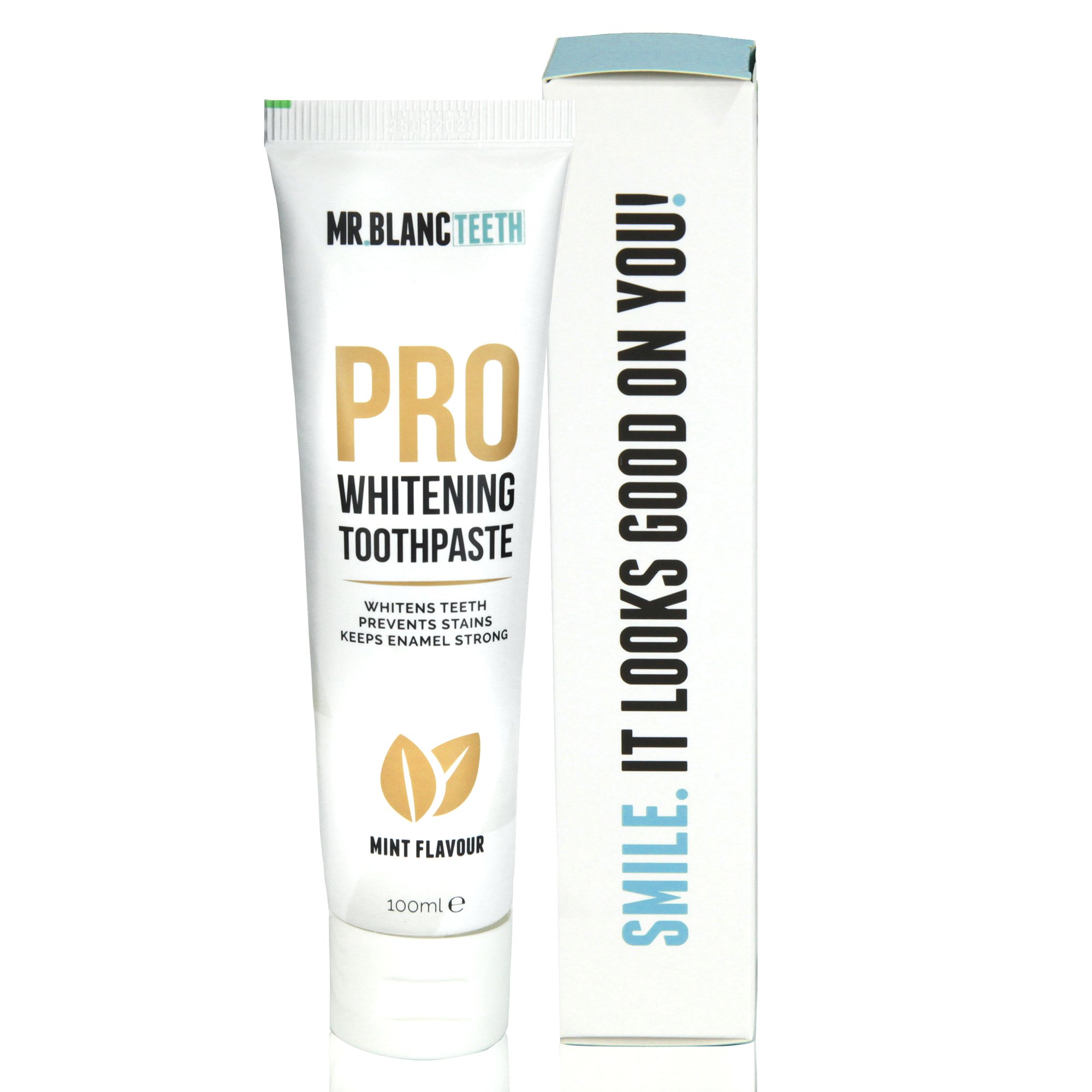 Mr Blanc Teeth Pro Whitening Toothpaste - Natural Teeth Whitening - Enamel Safe - Peroxide Free