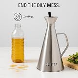 Olietta Stainless Steel Oil Dispenser 250ml Non Drip Drizzle Pourer view 2