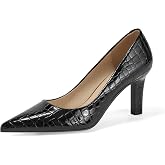 GotSoft Womens High Heels Closed Pointed Toe Pumps Slip on Dress Shoes | Classic Kitten Heels Retro Comfortable Gentle Supportive Heel Back Shoes for Party Wedding Office Work and Daily Wear