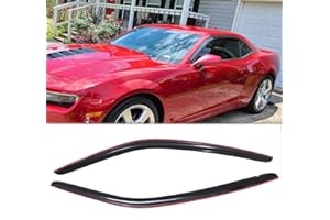 Kucaruce 2pcs Original Shatterproof Rainproof Window Wind Deflectors for 10-24 Camaro, Rain Guards,Nice Looking Window Visors for Cars, Vent Deflector fit for Chevrolet 2010-2024 Camaro 92341