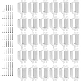 BE1-2 Electrical Outlet Box Extender with 60 Screws, 30 PCS 1-Gang Electric Extension Box Kit Single Gang Weatherproof & Fire Rated PVC Electrical Power Switch Receptacles Accessories
