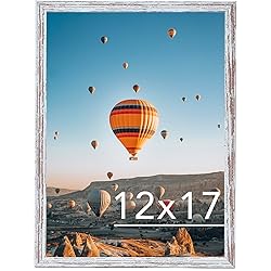 JCJMY 12x17 Picture Frame Rustic White for Wall