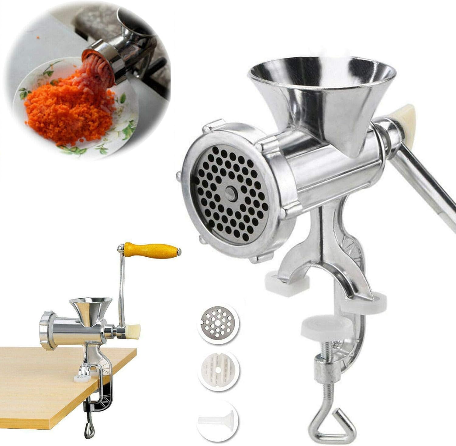 1 Manual Meat Grinder Table Multi Mincer Stuffer BGHS9