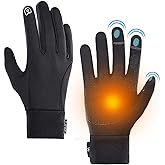 LERWAY Winter Warm Gloves, Thermal Black Warm Gloves for Men Women Waterproof Touchscreen Non-Slip Freezer Gloves for Driving, Cycling,Hiking,Skating
