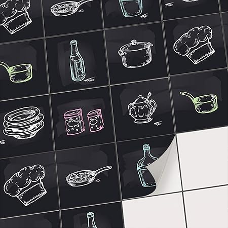 Sticker Carrelage Cuisine Adhesif Adhesive Decorative A Carreaux Stickers Muraux Carreaux Credence Cuisine Autocollants Peinture Carrelage Design Cuisine 10x10 Cm 9 Pieces Amazon Fr Cuisine Maison