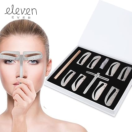Eleven Ever Sopracciglio Stencil Ruler Kit Include 4 Gruppo Sopracciglio Stencil E Una Matita Per Sopracciglia Trucco Permanente Tools