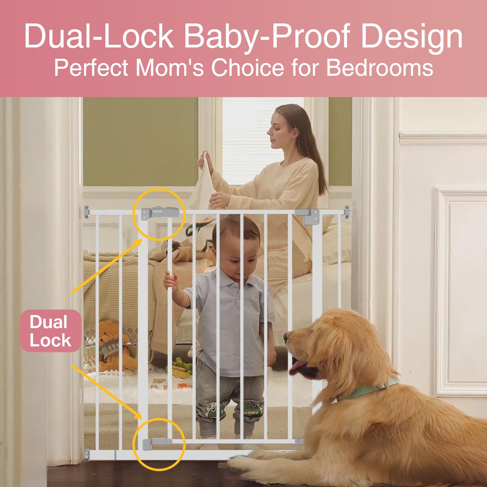 InnoTruth Baby Gate for Stairs 28.9-42.1
