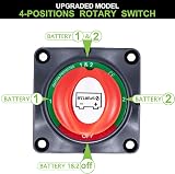 Spurtar Battery Isolator Switch 12-48V Dual Battery Disconnect 200A 1000A view 2