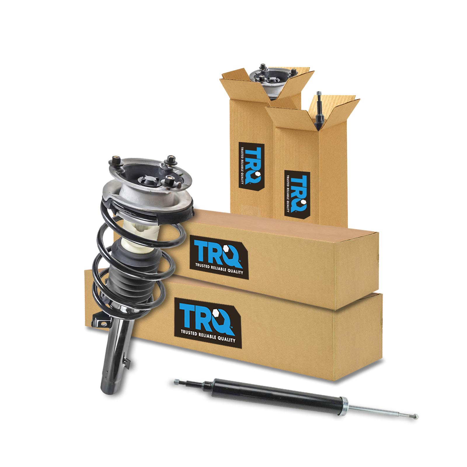 Front Complete Loaded Strut Spring Assembly Rear Shock Absorber Kit Set 4pc RWD Rear Wheel Drive