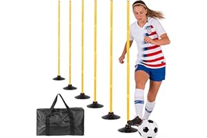 Desyeryamimi Agility Training Poles for Soccer/Dog/Horse,Adjustable Football Basketball Speed and Agility Training Equipment,