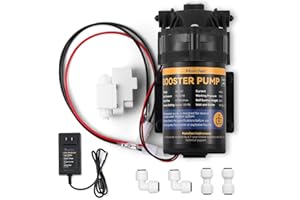Hanchen Booster Pump Complete Kit for Home RO Reverse Osmosis Water Purification System, Quick-Connection Design, High Pressu