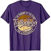 Talladega AL | Alabama | Vintage Distressed T-Shirt, Small, Black