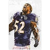 Ray Lewis Poster Canvas Poster Bedroom Decor Sports Landscape Office Room Decor Gift Unframe: 12x18inch(30x45cm)