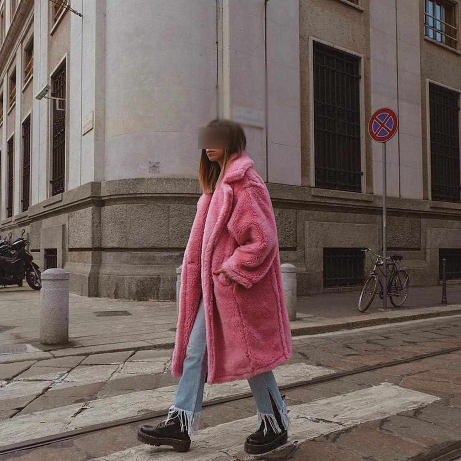 light pink teddy coat