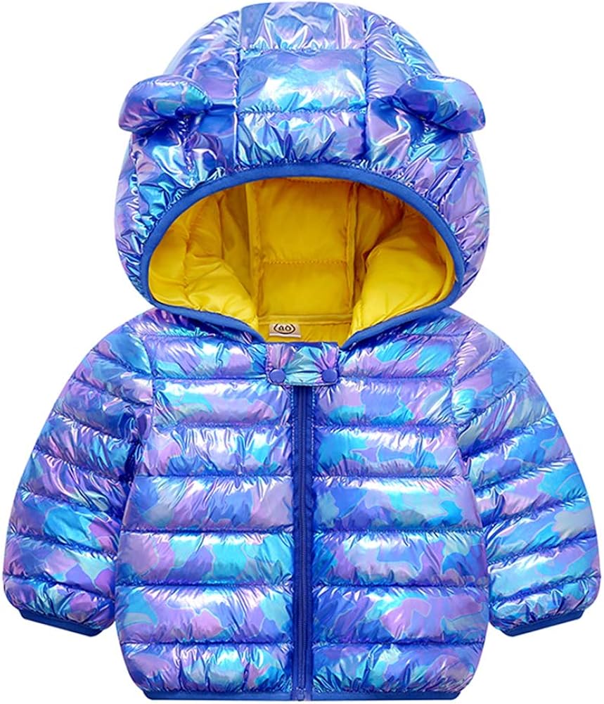 Happy Cherry Toddler Baby Down Coat Light Puffer Packable Jacket Cotton Padded Winter Coat