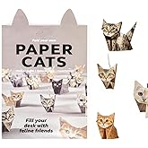 50 Sheets DIY Paper Cats Origami Kit,Origami Cats Kit, 3D Cat Models for Animal Paper Sculpture, Desk Pets & Home Decoration,