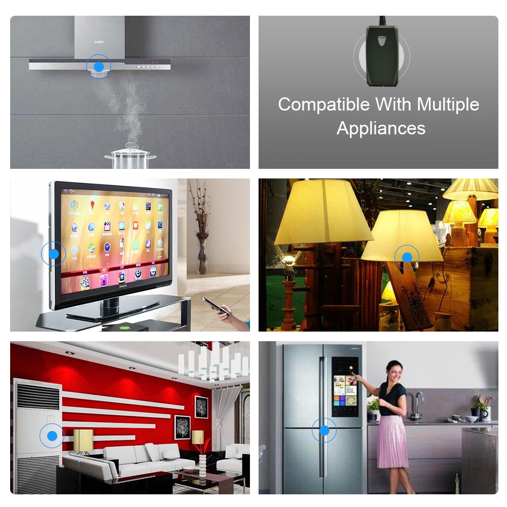 Outdoor Smart WIFI Plug Socket Outlets Compatible with Alexa(1 In 2 Out), Timing, Countdown, Remote Control,Weatherproof IP44 (Wireless standard Wi-Fi 2.4GHz)