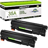 greencycle 2 PK Compatible CB435A 35A Black Laser