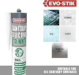 EVO-STIK Stay White Sanitary Silicone 280ml Premium Sealant - Mould Block view 5