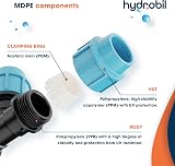 HYDROBIL 32mm PP T-Connector 3 Female Outlets Pipe Clamp Fitting PE 10 Bar view 6