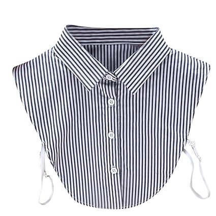 bobo4818 Bluse Fake Gestreift Collar