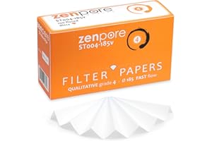 18.5 cm Fluted Filter Paper, Pre-Pleated (Folded), Qualitative Grade 4 - ZENPORE Fast Flow 185 mm (100 Discs)