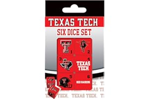 MasterPieces Game Day - NCAA Texas Tech Red Raiders - 6 Piece Team Logo Dice Set - D6 Standard Size