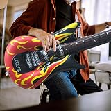 CSDPC 35" Inflatable Rock Flame Guitar Toy - Kids 80s 90s Party Accessory view 3