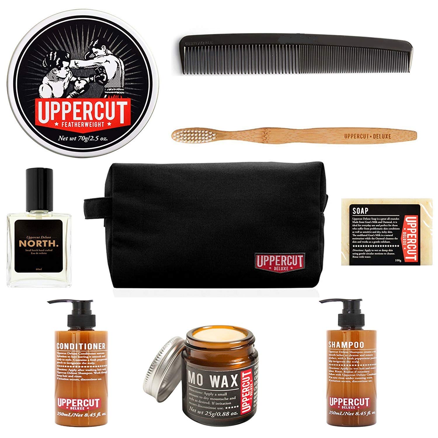 Buy Full Set Uppercut Deluxe Mens 9 Piece Travel Toiletry Kit A