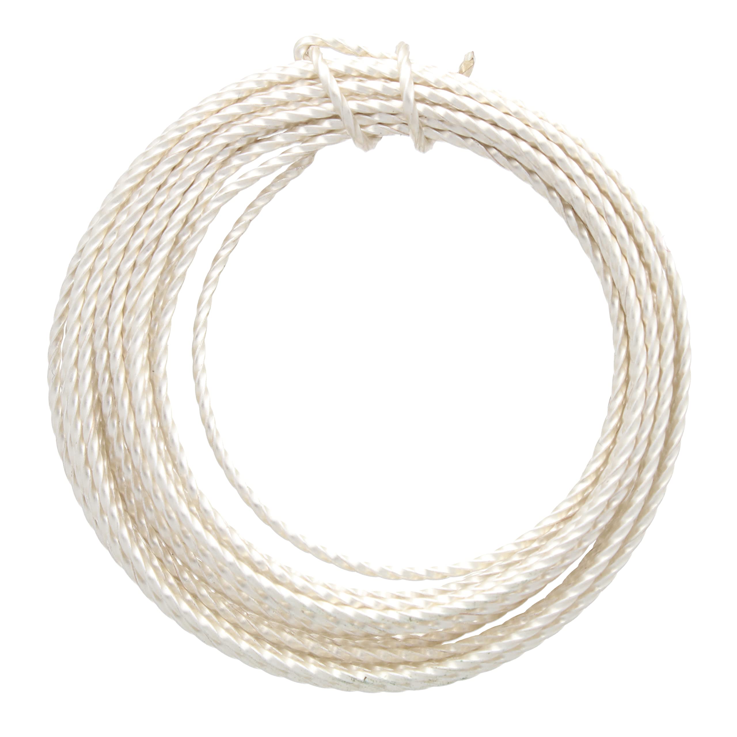 18 Gauge Twisted Square Wire Silver Plated Copper 8 Feet