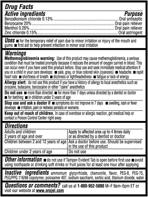 Orajel Maximum Strength Nighttime Toothache Pain Relief Cream - 0.25 Oz: Health & Personal Care
