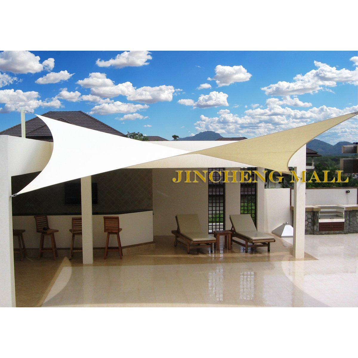 Amazoncom Jincheng 12 X 16 Garden Patio Sun Shade Sail Sunscreen