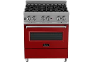 ZLINE 30 in. 4.0 cu. ft. Legacy Dual Fuel Range with 4 Burner Gas Cooktop and Electric Convection Oven in Satin Stainless Ste