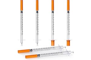 1ml Insulin Syringes 31G 5/16 Inch (8mm) with Needle, Individually Wrapped, Pack of 25