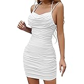 Iyasen Women's Backless Cocktail Mini Dress Party Club Wear Spaghetti Strap Dress