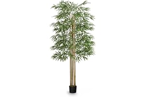 Maia Shop 71in Artificial Bamboo Tree Plant for House, Apartment or Office – Realistic Fake Indoor Plants for Living Room, Bedroom, Bathroom, Entryway or Patio – Faux Greenery for Home Décor