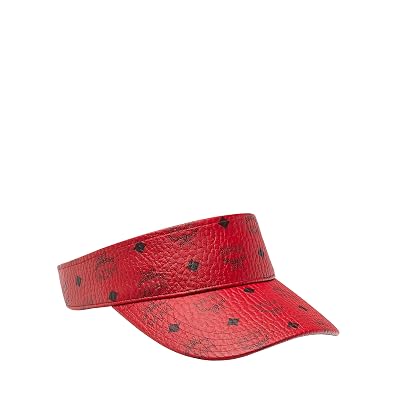 MCM Red and Pink Geometric Visor Hat MCM Men main image 2