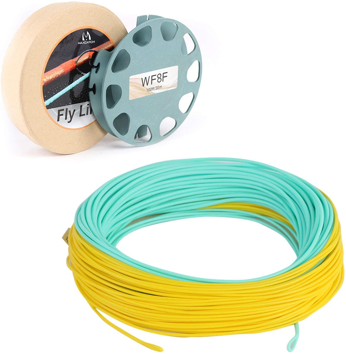 MAXIMUMCATCH Maxcatch General Purpose Saltwater Fly Fishing Line Weight Forward with Welded Loops 8/9/10WT (General Purpose Saltwater Line, WF8F)