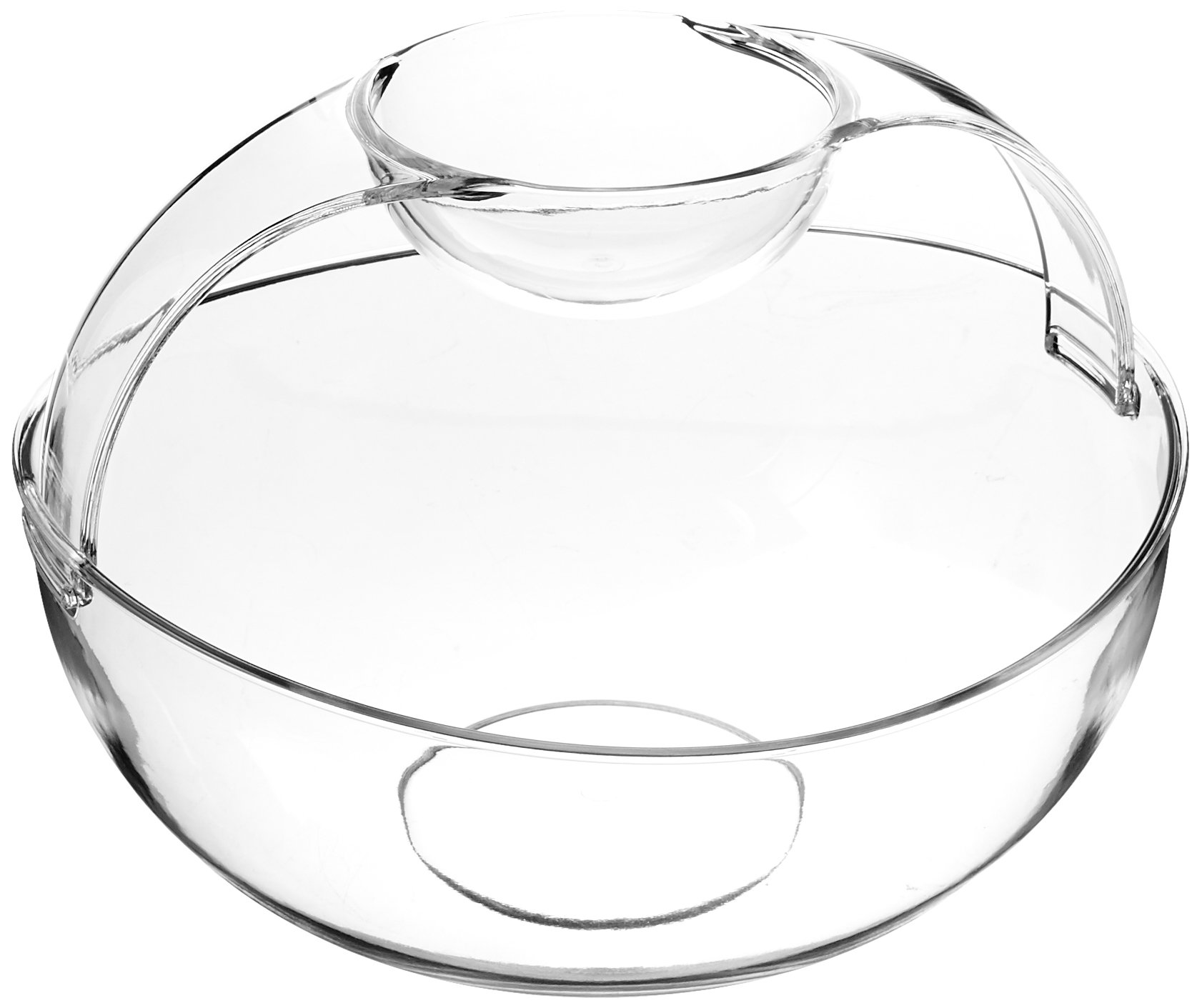 ProdyneCD-2 Arch Chip & Dip Bowl (Removable Arched Dip Cup), Clear
